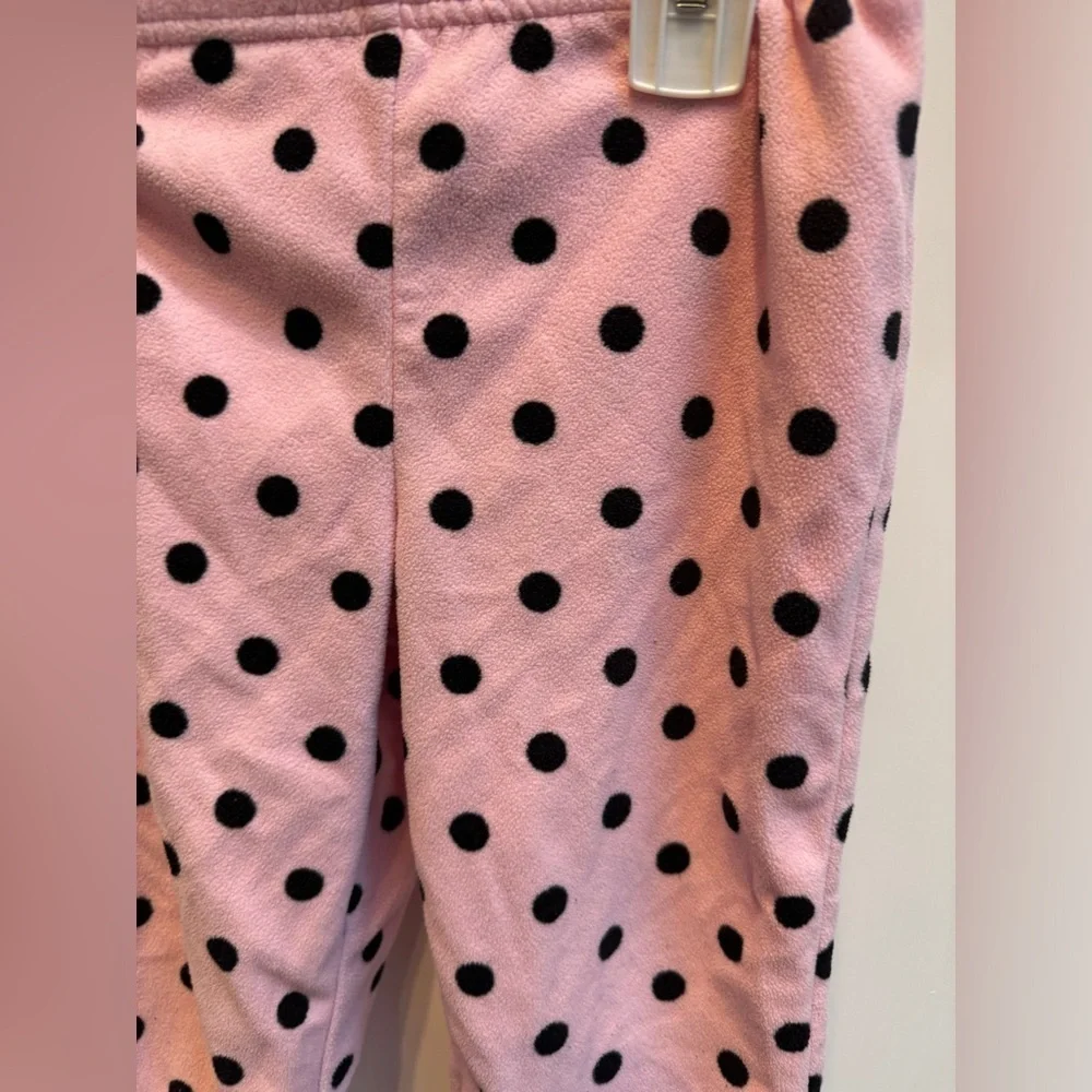NWOT Carter’s 2T Girls Pink & Black Polka Dot Fleece Pajama Pants